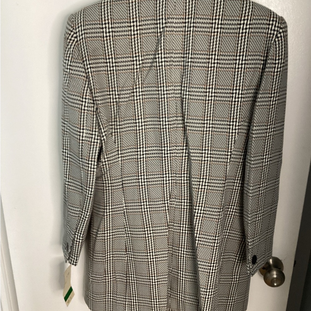 Deadstock Vintage RAFAEL Houndstooth Blazer with Black Buttons 12 - Picture 9 of 13